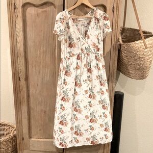 Christy Dawn Dawn Dress Floral Print Dress in Cream, Medium